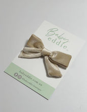 Load image into Gallery viewer, Large Velvet Bow Clip | Cream