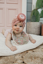 Load image into Gallery viewer, Velvet Top Knot Turban | Light Pink