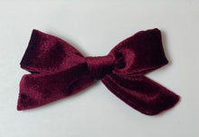 Load image into Gallery viewer, Large Velvet Bow Clip | Plum