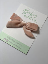 Load image into Gallery viewer, Large Velvet Bow Clip | Blush
