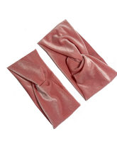 Load image into Gallery viewer, Mama + Mini Velvet Headband Set | Rose