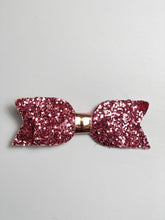 Load image into Gallery viewer, Glitter Bow Clip | Pink