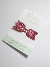 Load image into Gallery viewer, Glitter Bow Clip | Pink