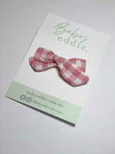 Load image into Gallery viewer, Gingham Bow Clip | Pink