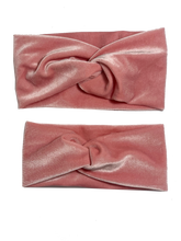 Load image into Gallery viewer, Mama + Mini Velvet Headband Set | Rose