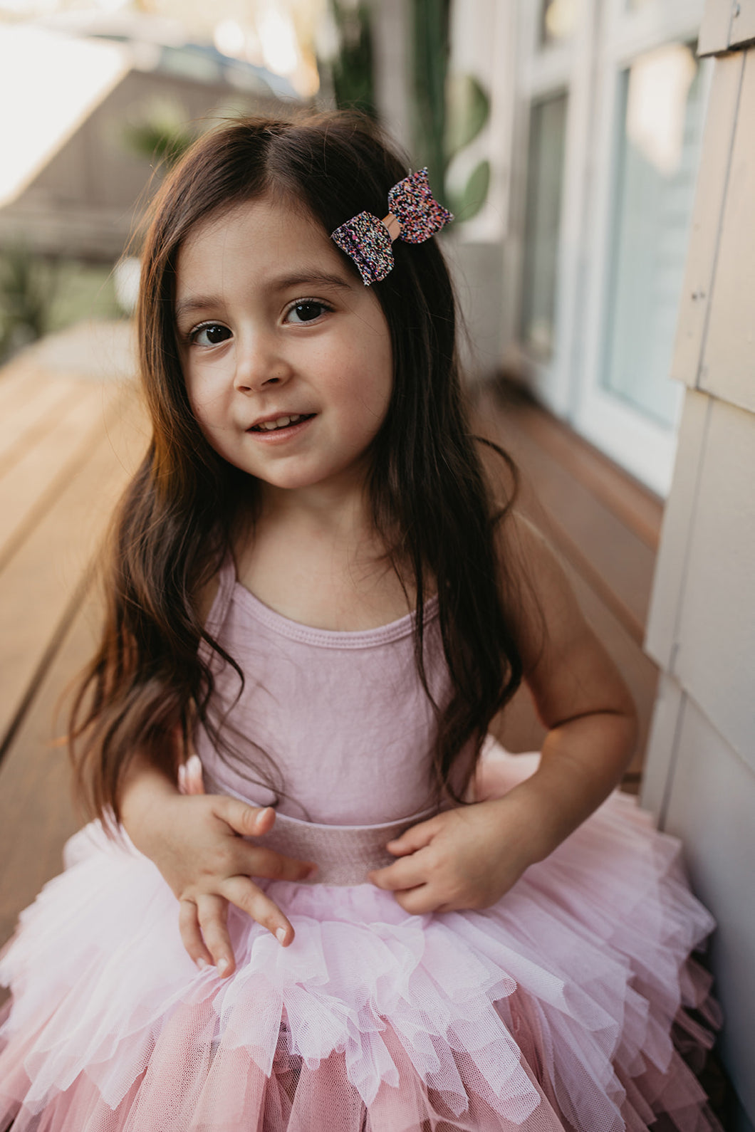 Glitter Bow Clip | Multi