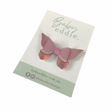 Load image into Gallery viewer, Butterfly bow clip - holographic pink
