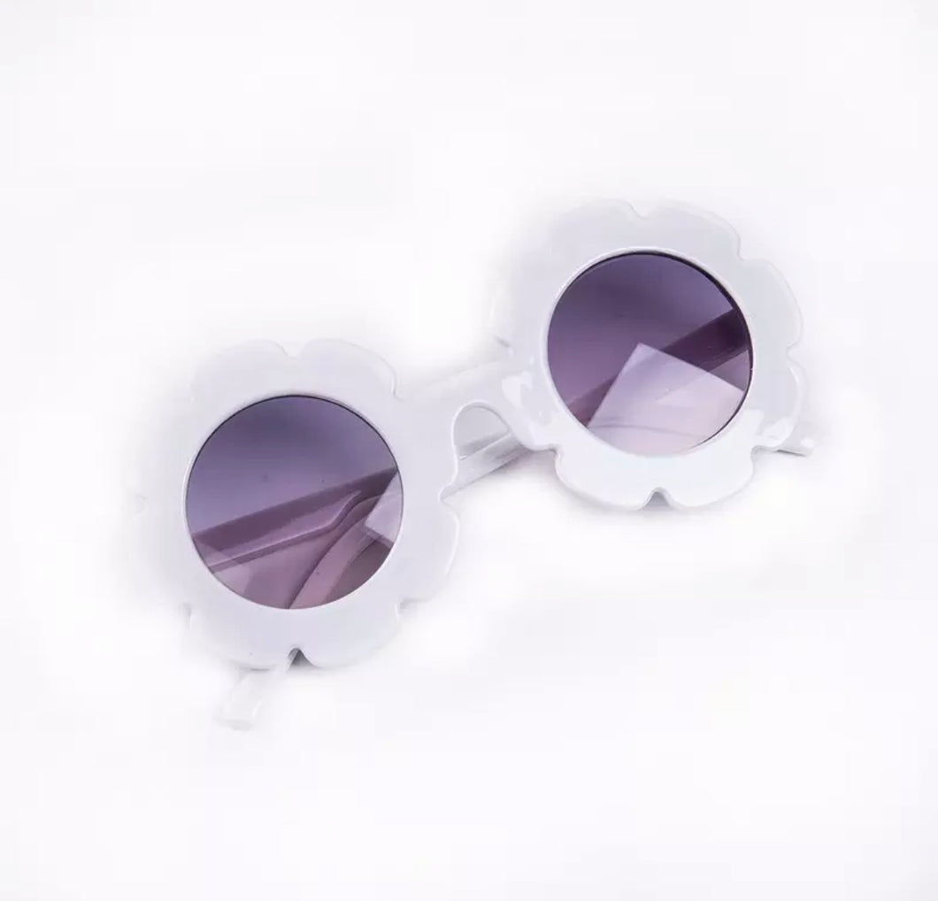 Flower Sunglasses | White