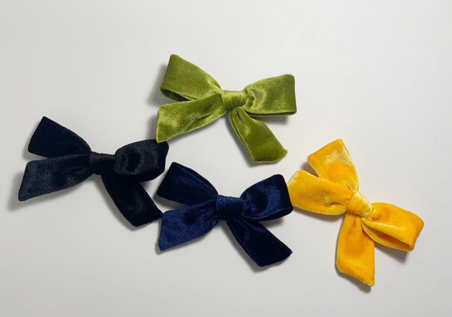 Lucky Dip - Large Velvet Bow Clip (2 pieces)